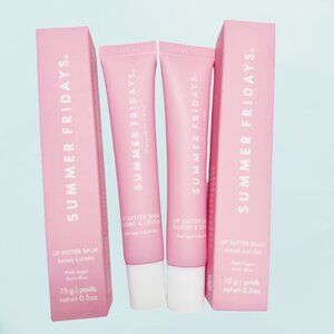 Pink Sugar (2 pack) Summer Fridays Lip Butter Balm Conditioning Lip Mask New box